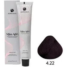 Крем-краска Adricoco Miss Adri 4.22 (100мл, коричневый интенсивный фиолетовый)