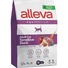 Корм для кошек Alleva Эквилибриум Сенситив, с уткой, 1.5 кг