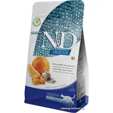 Сухой корм для кошек Farmina N&D Grain Free Ocean Pumpkin Herring & Orange (Сельдь с морской тыквой и апельсином) 1.5 кг