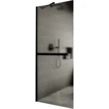 Душевая стенка MaybahGlass 195x79 MGD-731-6у (сатин стекло/черный)