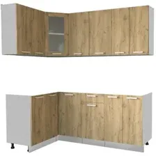 Готовая кухня Интерлиния Мила 12x20 без столешницы (дуб золотой)