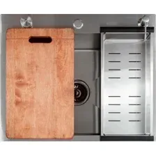Мойка кухонная Futur FK 5550 Eco Embossing Pop-up Board plus (сатин)