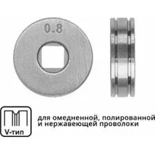 Ролик подающий ф 25/7 мм, шир. 7,5 мм, проволока ф 0,8-1,0 мм (V-тип)