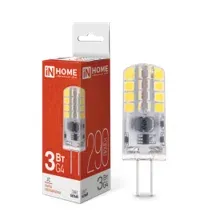 Лампа светодиодная LED-JC 3Вт 12В G4 4000К 290Лм IN HOME 4690612036021