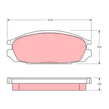 Тормозные колодки дисковые задняя ось TRW GDB745