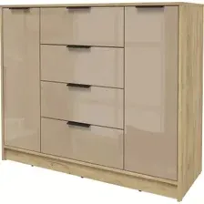 Тумба Интерлиния Концепт КТ-Т120 Глосс (дуб золотой/капучино глянец)
