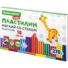 Пластилин восковой BRAUBERG Kids 106497 (18 цв)