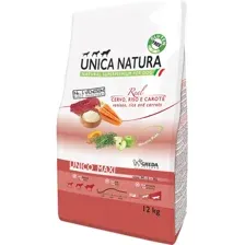 Сухой корм для собак Unica Natura Unico Maxi с олениной, рисом и морковью 12 кг