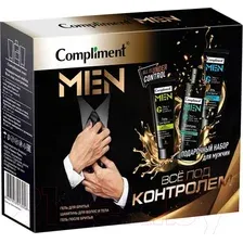 Набор косметики для бритья Compliment Men 1992 Гель для бритьяШампуньГель после бритья (80мл200мл80мл)
