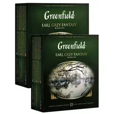 Чай черный Greenfield Earl Grey Fantasy, 2 шт по 100 пакетиков по 2 г
