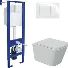 Унитаз подвесной Berges Wasserhaus Floe S Rimless + АТОМ 410 АТ-043368 (с сиденьем)