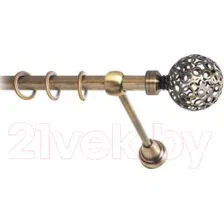 Карниз для штор Lm Decor Ажур 095 1р гладкий (антик, 1.8м)