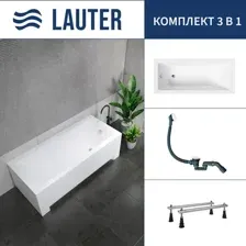 Ванна акриловая Lauter Estelle 170 / 21206070 (с ножками и сифоном 21Y31002 белый)