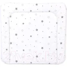 Пеленальный матрас Polini Kids Звездное сияние на комод 77x72 / 0002631-24 (белый/серый)