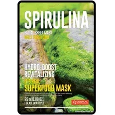 Тканевая маска Dermal Маска для лица тканевая Its Real Superfood Mask Спирулина 25 г