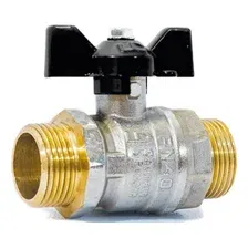 Кран шаровой 1" наружная резьба бабочка LD PN 40 (LD47.304.25)