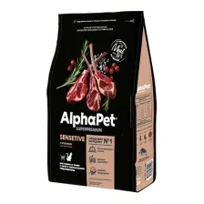 Сухой корм для кошек AlphaPet Superpremium Sensitive с ягненком 400 г