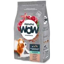 Сухой корм для собак AlphaPet WOW Superpremium с ягненком и бурым рисом для взрослых мелких пород 900 г