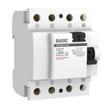 Устройство защитного отключения УЗО 4P 25А/30мА (электронное)  Basic