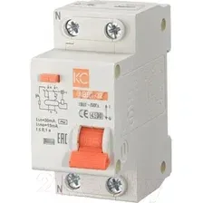 Дифференциальный автомат КС АВДТ-32 ELE 1PN 32А10мА тип АС х-ка C 4.5кА 72641