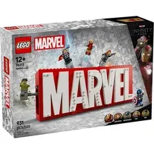 Конструктор LEGO Marvel 76313 Логотип MARVEL с минифигурками