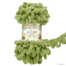 Пряжа для вязания Alize Puffy 100% микрополиэстер / 485 (9.2м, зеленая черепаха)