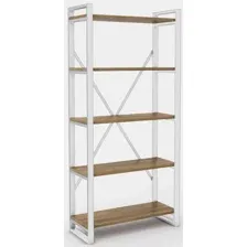 Стеллаж Hype Mebel Стандарт-2 50x170 (белый/дуб галифакс олово)