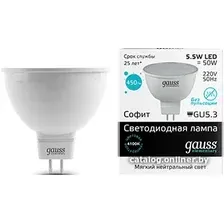 Светодиодная лампочка Gauss Elementary GU5.3 5.5Вт 4100K 13526 (10 шт)