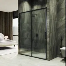 Душевая дверь MaybahGlass 195x180 MGD-1282-6 (сатин стекло/черный)