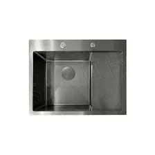 Кухонная мойка Stellar ST6550NB-L-D / ST6550NB-R-D / ST7850NB-L-D / ST7850NB-R-D Decor (78х50 / черный декор)
