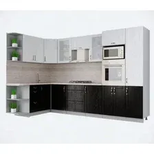 Готовая кухня Интерлиния Мила Крафт 1.68x3.2 левая (дуб английский/дуб полярный)