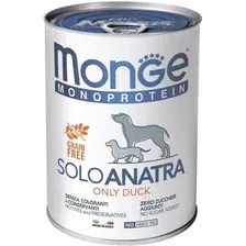Консервированный корм для собак Monge Monoprotein паштет из утки (400 г)