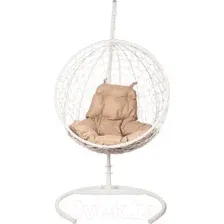 Кресло подвесное BiGarden Kokos White (бежевая подушка)
