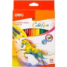 Набор цветных карандашей Deli Color Run, 00330, 36 цветов