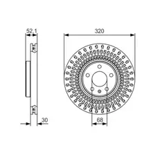 Тормозной диск BOSCH 0 986 479 C49 вентилируемый , передняя ось