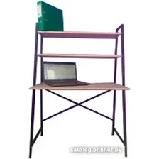 Стол Home Loft СТк 1 ЛДСП со стеллажом (ясень шимо светлый/черный металл)