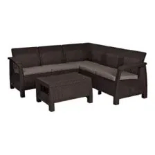 Набор пластиковой садовой мебели Keter Corfu Relax Set (коричнивый)