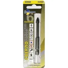 Сверло по кафелю и стеклу твердосплавное копьевидное TRIO-DIAMOND Quadro [8 мм] (440008)