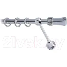 Карниз для штор Lm Decor Севилла 120 1р гладкий (хром, 3м)