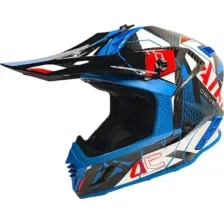 Мотошлем AIM RH855 Carbon Razor RH855R-DBR-L (L, синий/красный)