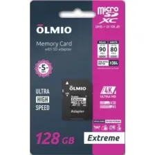 Карта памяти Olmio Extreme microSDHC 128GB Class 10 UHS-I 3 V30 A1