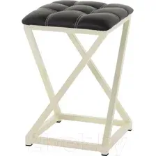 Табурет AMC Comfort 8К3.1 (кожзам черный/слоновая кость)