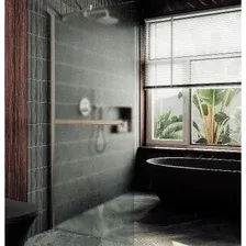 Душевая стенка MaybahGlass 89x195 MGD-737-5ш (сатин стекло/хром матовый)