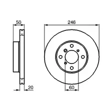 Тормозной диск BOSCH 0 986 478 841 вентилируемый , передняя ось