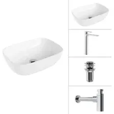 Умывальник Lauter 21493A + Reef 21CK8678C + сифон 21635CH + дон.клапан 21190CH (хром)