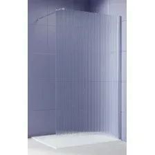 Душевая стенка Aquatek Walk in с держателем 140x200 AQ.WI.140.2CH (хром/прозрачное рифленое стекло)