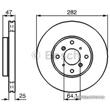 Тормозной диск Bosch 0986478982