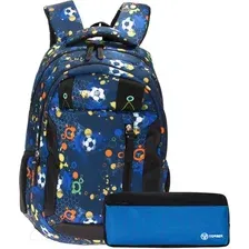 Школьный рюкзак Torber Class X T5220-BLK-BLU