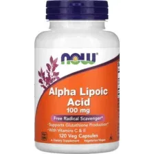 Жирные кислоты NOW Foods Alpha Lipoic Acid 100mg (120капсул)
