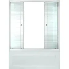 Стеклянная шторка для ванны Triton Полосы 150x147.5